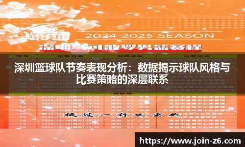 深圳篮球队节奏表现分析：数据揭示球队风格与比赛策略的深层联系