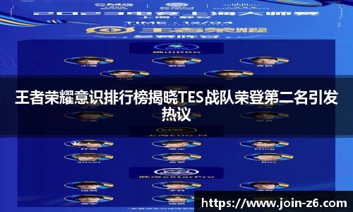 王者荣耀意识排行榜揭晓TES战队荣登第二名引发热议